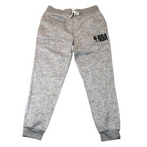 NBA Mens Jogger Pants Large Gray Activewear Sweatpants Lounge Drawstring Casual